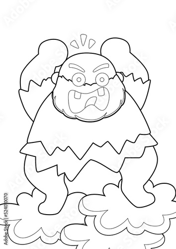 Jack and The Beanstalk Monster Coloring Pages A4 for Kids and Adult