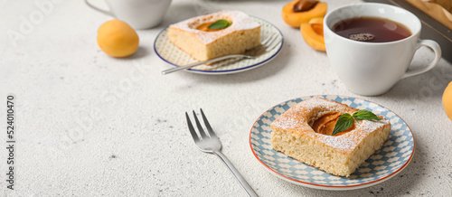 Plate with piece of tasty a...