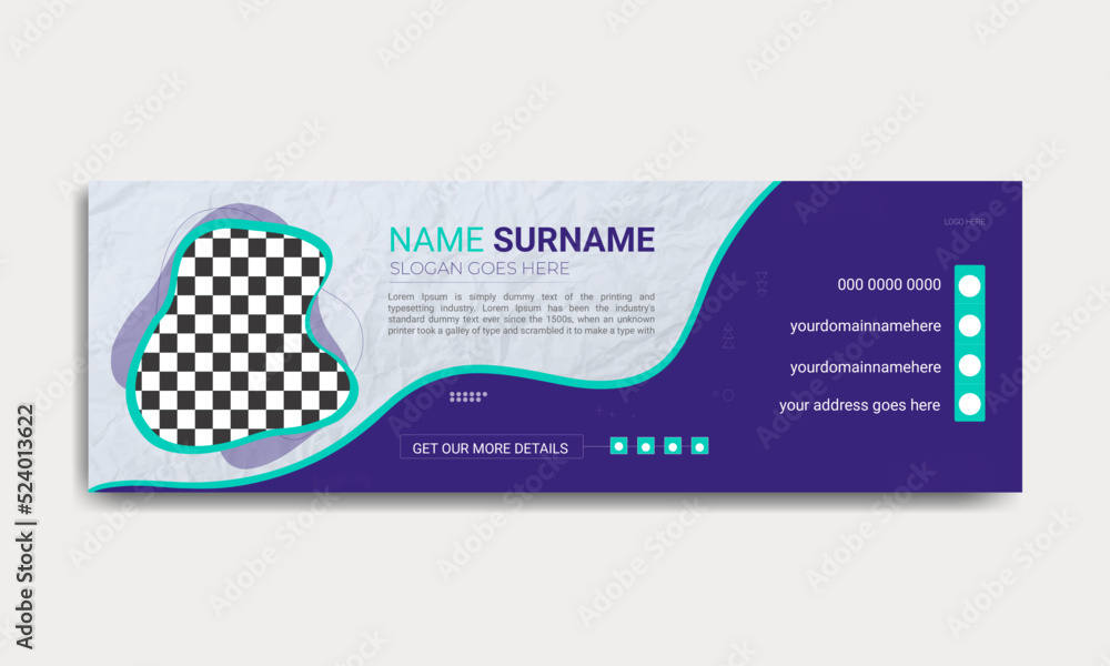 
Corporate, Modern and Professional Email Signature Design Template.