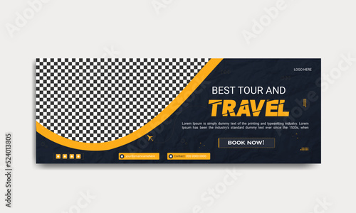 ravel company social media banner template design. Abstract web banner template.