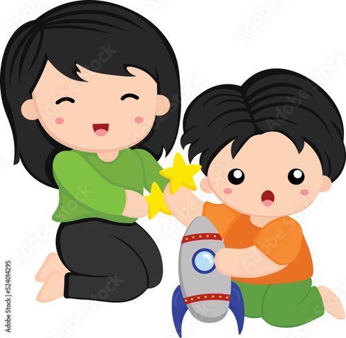 Mothers Day Love Illustration Vector