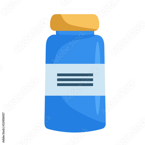 medicine bottle icon. vector illustration isolated on white.