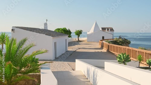 Senhora de Nossa church at sunny day in Algarve region coastline, Portugal