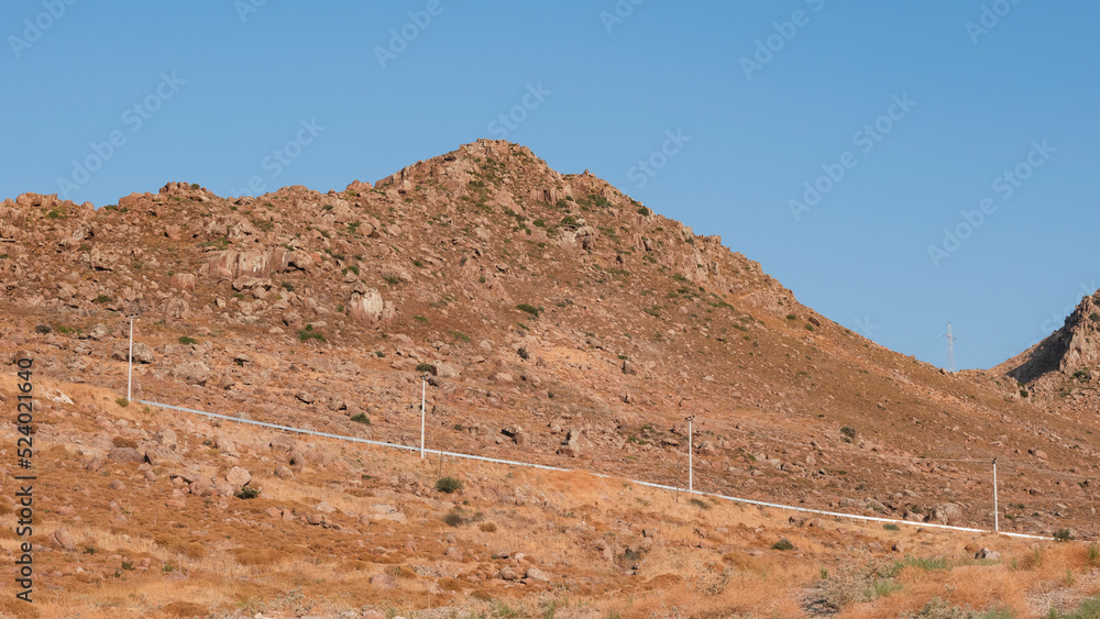 mountain landscape and electricity poles background mountain landscape and electricity poles background