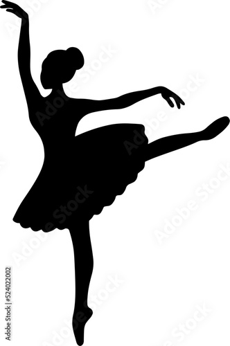 ballerina pose silhouette