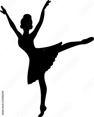 ballerina pose silhouette