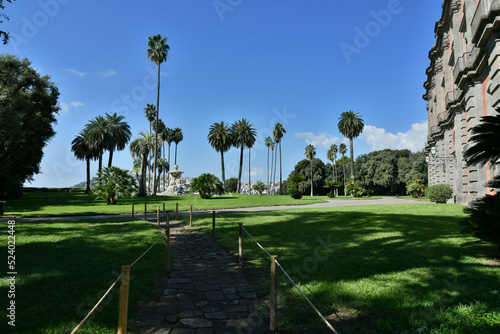 Konstfotografi View of Capodimonte public park in Naples, Italy.