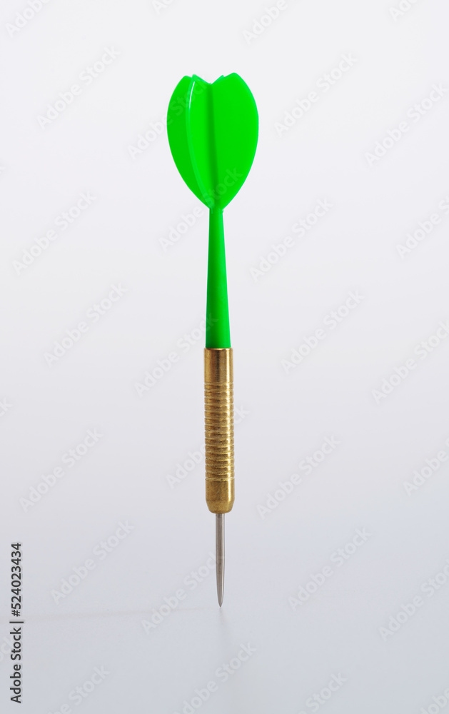 Single dart on white background Single dart on white background