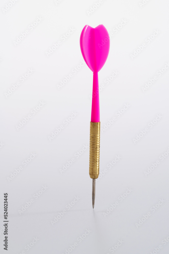 Single dart on white background Single dart on white background