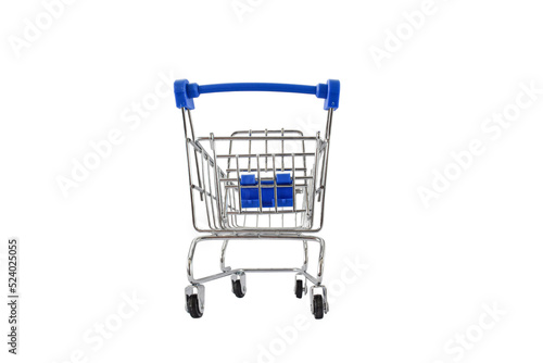 Shopping cart isolated on transparent background - PNG format.