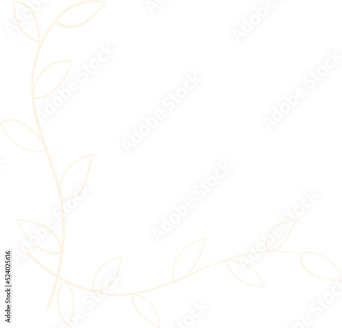 Hand drawn floral for wedding and holiday background.