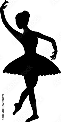 ballerina pose silhouette