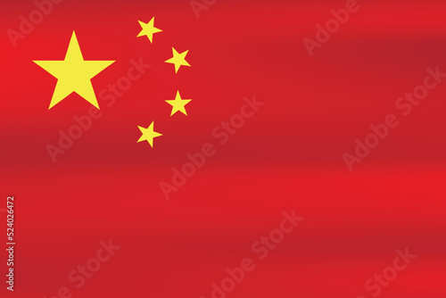 Flag of China. Chinese national symbol in official colors. Template icon. Abstract vector background