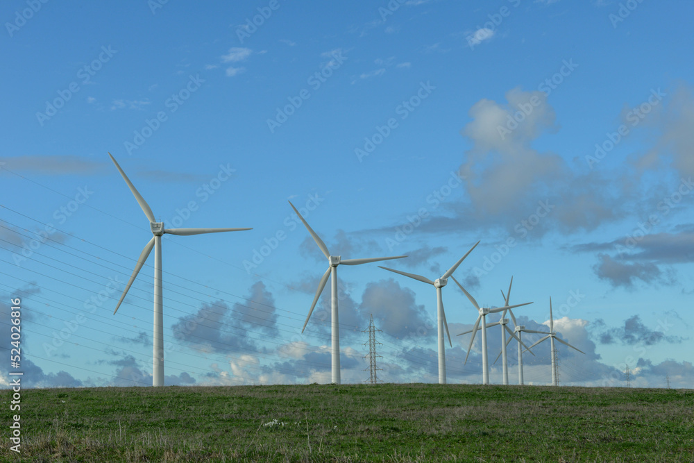 Wind farm near Barbate on Andalucia, Spain Wind farm near Barbate on Andalucia, Spain