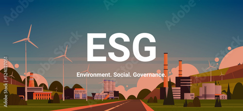 Wind turbines energy renewable station CO2 limit emissions carbon credit offset sustainable ESG development horizontal
