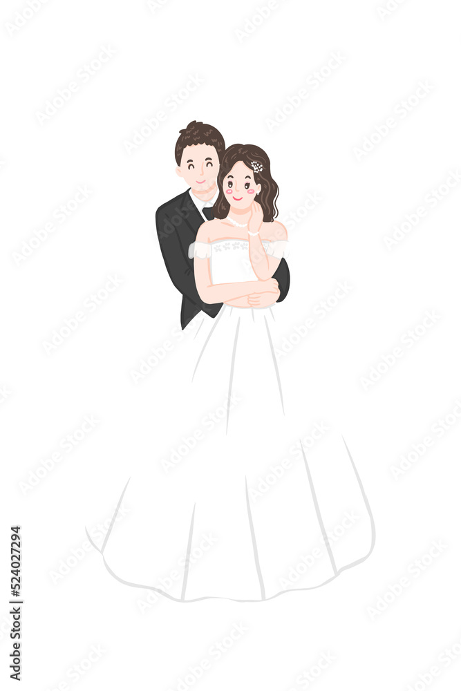 wedding couple and married character wedding couple and married character