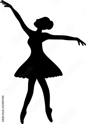 ballerina pose silhouette