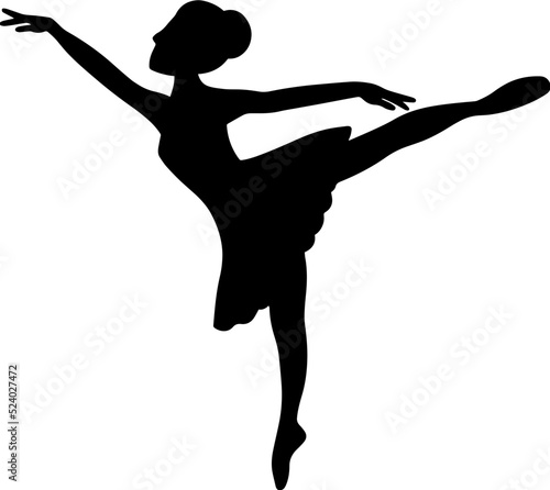 ballerina pose silhouette