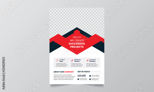 Modern blue and green design template for poster flyer brochure cover leaflet. design layout with triangle graphic elements and space for Vector background.