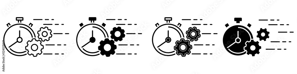 Efficiency icon vector set. production process illustration sign collection. Efficiency icon vector set. production process illustration sign collection.