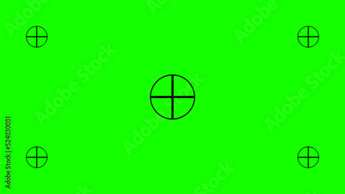 Greenscreen chroma key background for a mobile phone - Chroma key VFX screen set with tracking marks  - for video footage