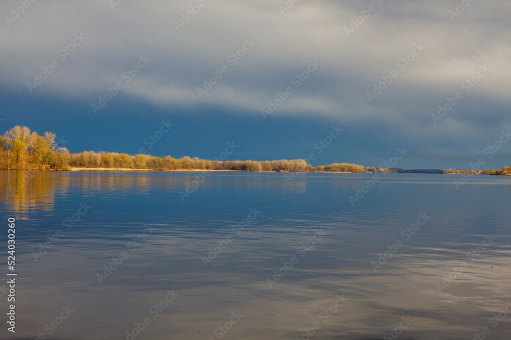 Dnipro river by the spring time