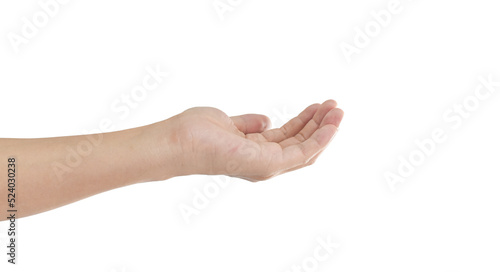 Male hand gestures isolated on transparent background - PNG format.