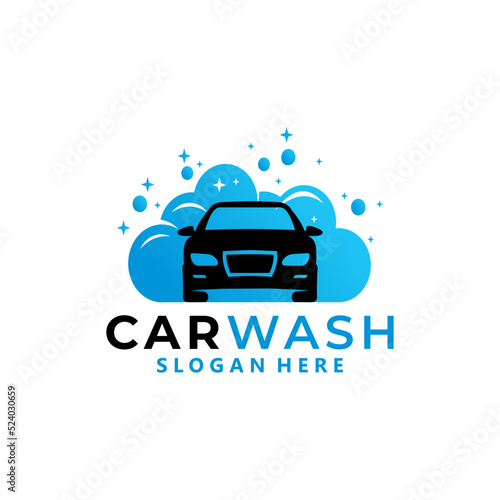 car wash logo vector design template