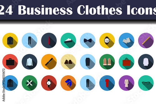 Business Clothes Icon Set