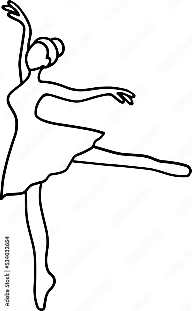 ballerina pose line art drawing ballerina pose line art drawing