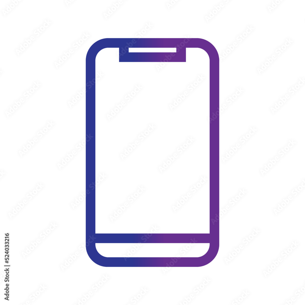 Gradient mobile phone icon illustration Gradient mobile phone icon illustration