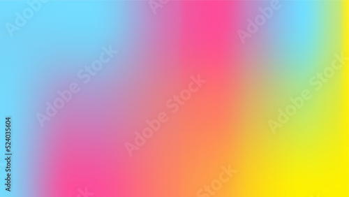 Obraz na plátně abstract gradient blue pink and yellow wallpaper background illustration