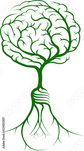 Brain branches light bulb r...