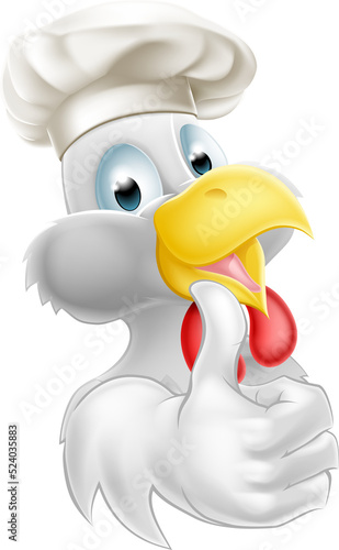 Cook Hat Cartoon Chicken