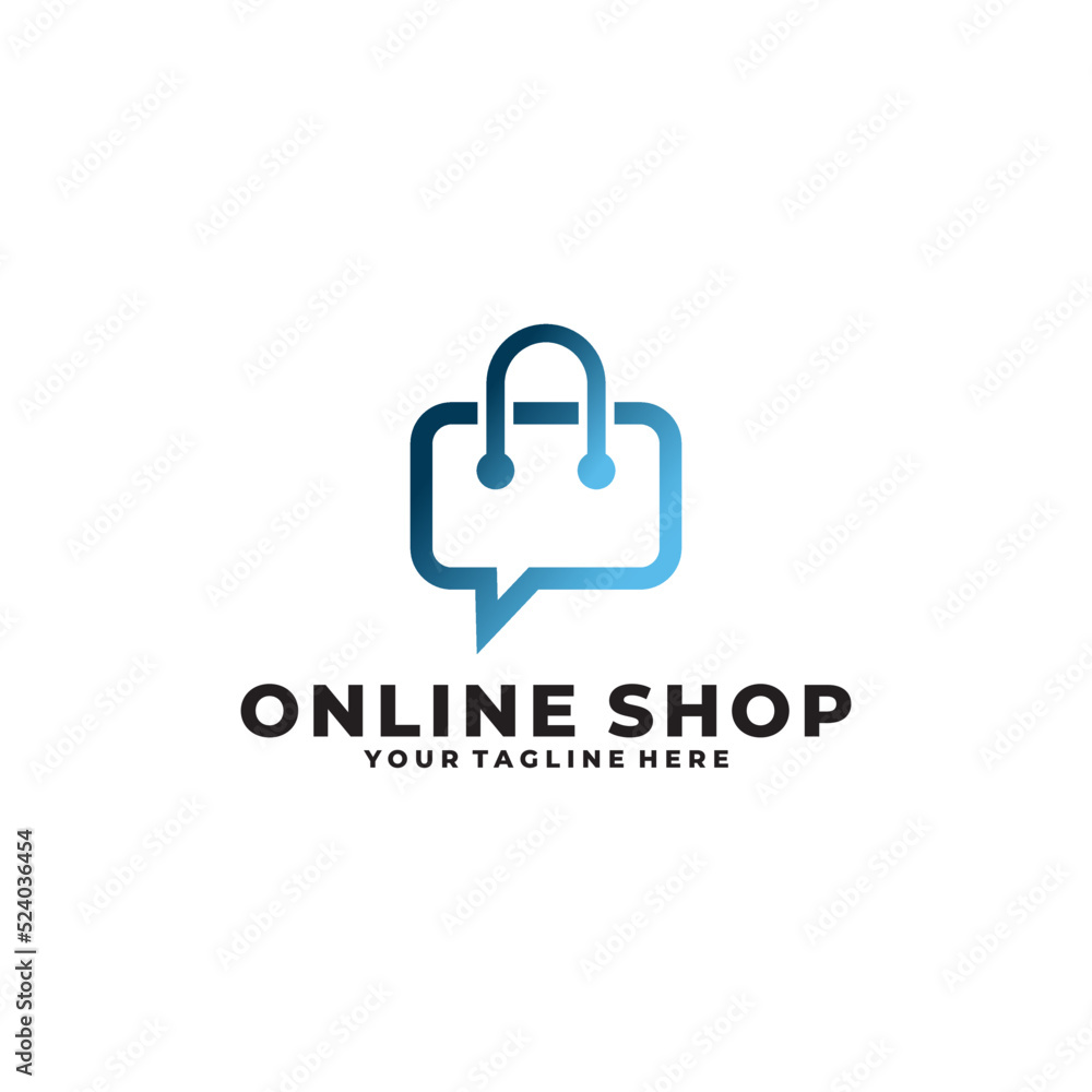 chatting logo vector design template