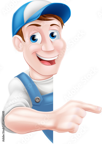 Pointing Cartoon Man