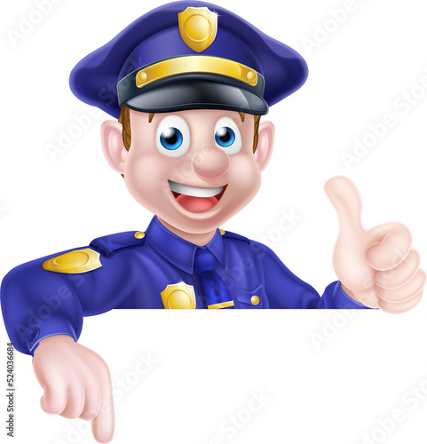 Police Man Sign