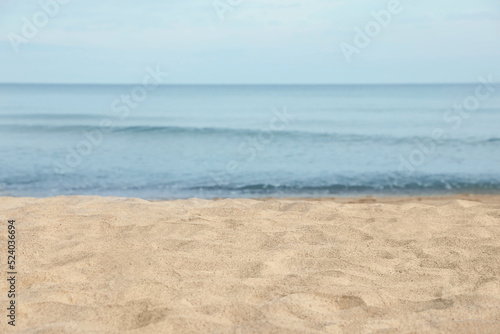 Beautiful view of sandy beach near sea
