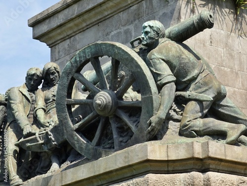 Mouzinho de Albuquerque Square, monument in Porto Boavista - Portugal photo
