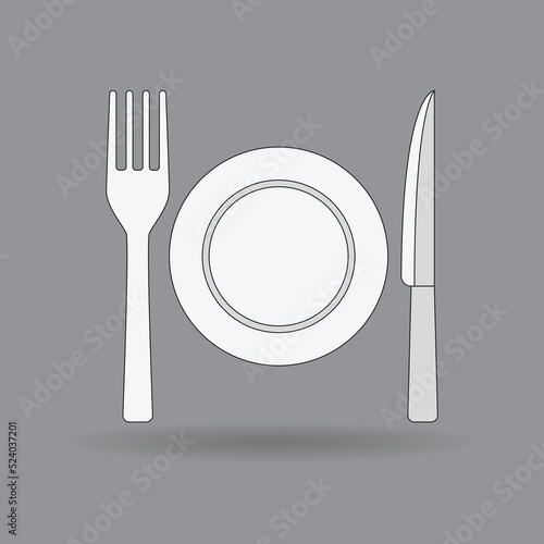 plate knife and fork