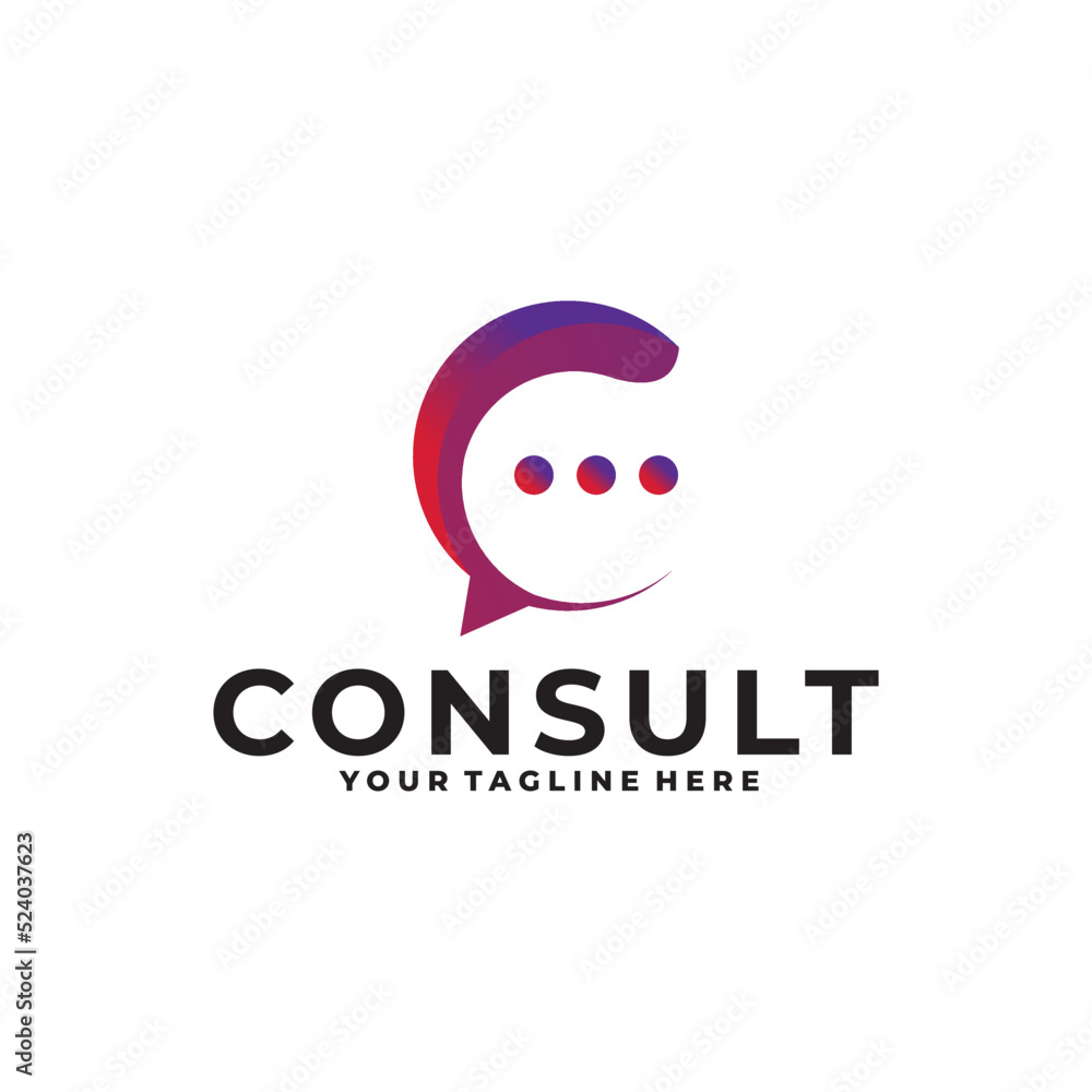 chatting logo vector design template chatting logo vector design template