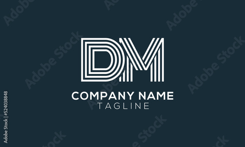 Letter DM minimal design template
