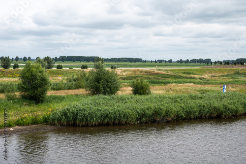 View over the River Maas and green surroundings around Waalwijk