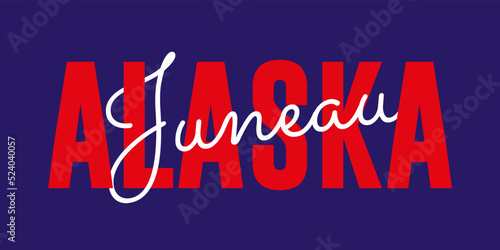 T-shirt stamp graphic, wear typography emblem Alaska, Juneau vintage tee print, athletic apparel design shirt graphic print