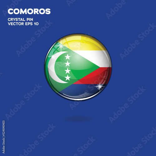Free Download Comoros Flag 3D Buttons - GFXLoad