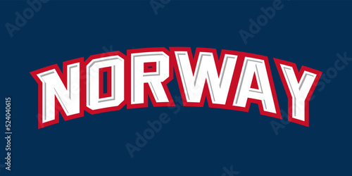 T-shirt stamp logo, Sport wear lettering Norway tee print, athletic apparel design shirt graphic print