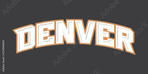 T-shirt stamp logo, Colorado Sport wear lettering Denver tee print, athletic apparel design shirt graphic print
