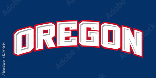 T-shirt stamp logo, USA Sport wear lettering Oregon tee print, athletic apparel design shirt graphic print