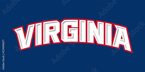 T-shirt stamp logo, USA Sport wear lettering Virginia tee print, athletic apparel design shirt graphic print