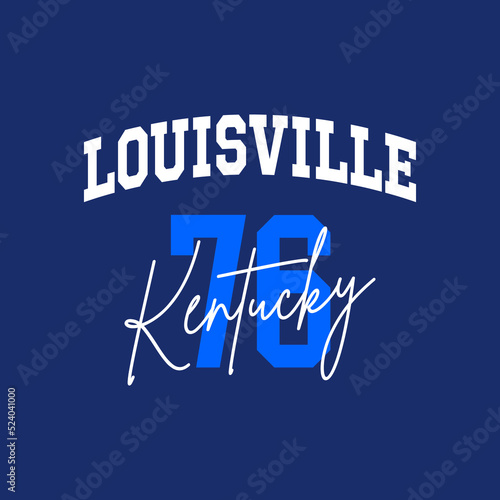 T-shirt stamp graphic, Kentucky Sport wear typography emblem Louisville vintage tee print, athletic apparel design shirt graphic print